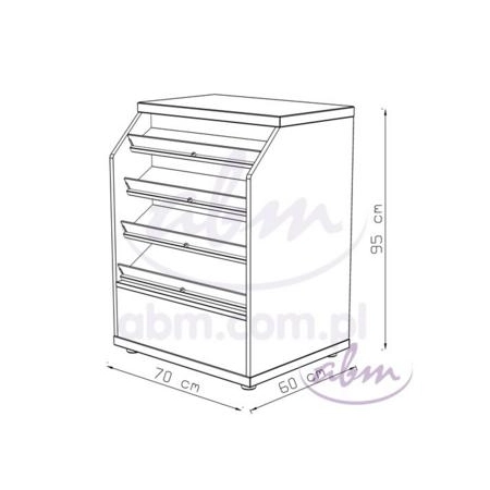 Lada pełna z impulsem 70x60x95 wenge D2227 BS/LEN